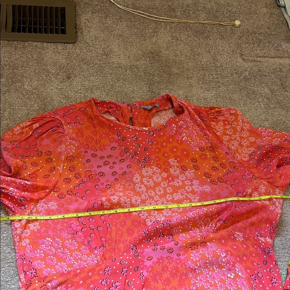 Oliver Bonas Vibrant Floral Long Sleeve Dress Size 14 - Picture 8 of 12